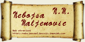 Nebojša Maljenović vizit kartica